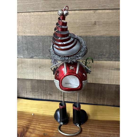 Pier 1 Bobblehead Christmas Santa Claus Tea Light Candle Holder 13” - Picture 4 of 6